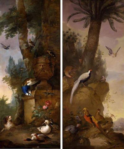 Aert_Schouman-Twee_landschappen_met_vogels_behangsels